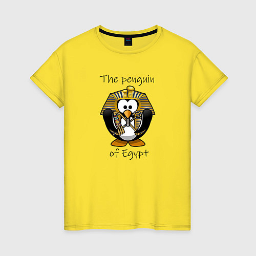 Женская футболка Пингвин Египта / Желтый – фото 1
