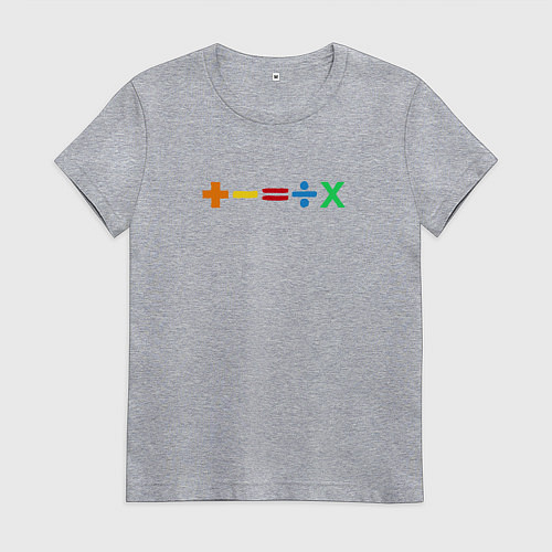 Женская футболка Математические логотипы Эда Ширана / Меланж – фото 1