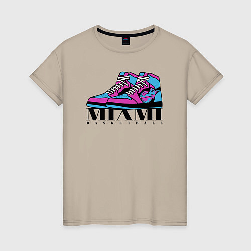 Женская футболка Basketball Miami / Миндальный – фото 1