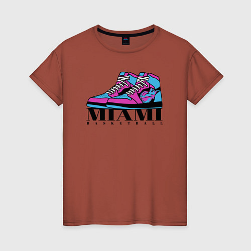 Женская футболка Basketball Miami / Кирпичный – фото 1