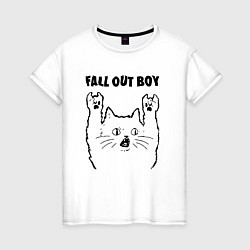 Женская футболка Fall Out Boy - rock cat