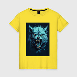 Женская футболка Blue wolf