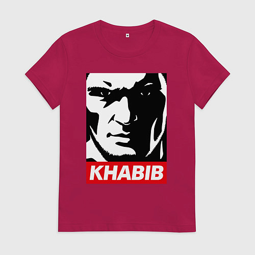 Женская футболка Obey Khabib / Маджента – фото 1