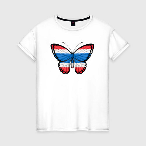 Женская футболка Бабочка Таиланд / Белый – фото 1