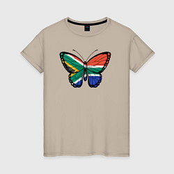 Женская футболка ЮАР бабочка