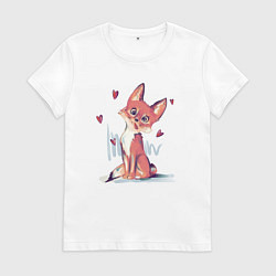 Женская футболка Лис кривляется