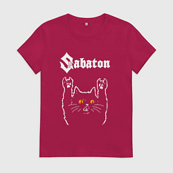 Женская футболка Sabaton rock cat