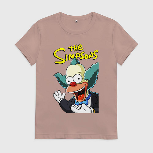 Женская футболка Krusty the clown / Пыльно-розовый – фото 1