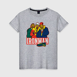 Футболка хлопковая женская Ironman, цвет: меланж