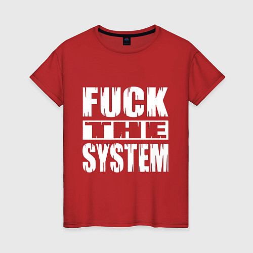 Женская футболка SoD - f**k the system / Красный – фото 1