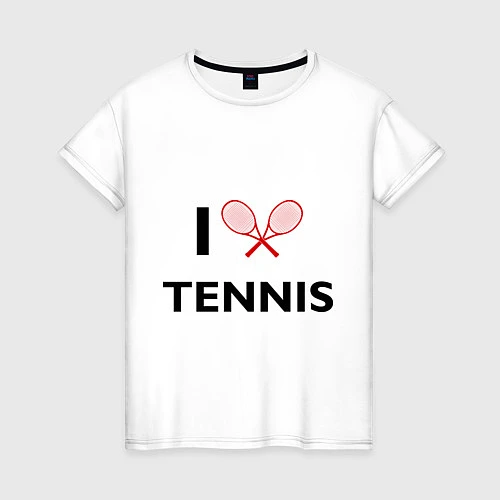 Женская футболка I Love Tennis / Белый – фото 1