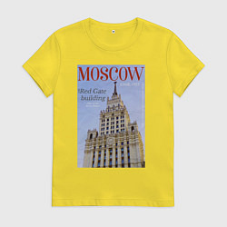 Женская футболка Москва на обложке журнала ретро