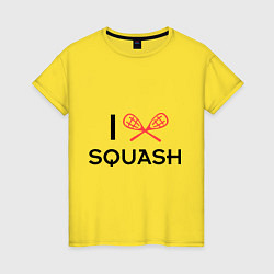 Женская футболка I Love Squash