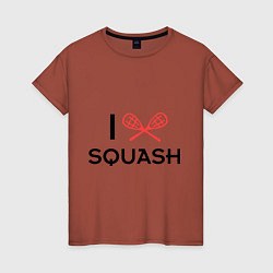 Женская футболка I Love Squash