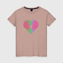 Женская футболка Сердечко из линий