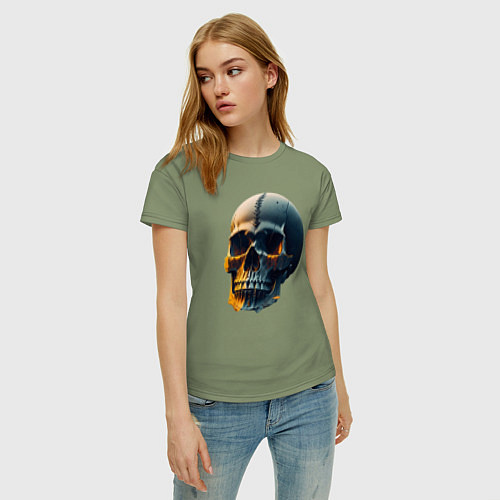 Женская футболка Арт череп / Авокадо – фото 3