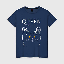 Женская футболка Queen rock cat