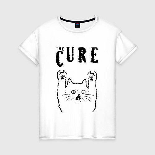 Женская футболка The Cure - rock cat / Белый – фото 1