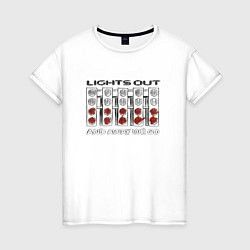 Женская футболка Lights out black