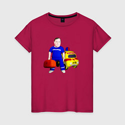 Футболка хлопковая женская Доктор реанимации, цвет: маджента