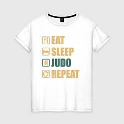 Женская футболка Eat sleep judo