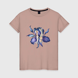 Женская футболка Русалки на цветке