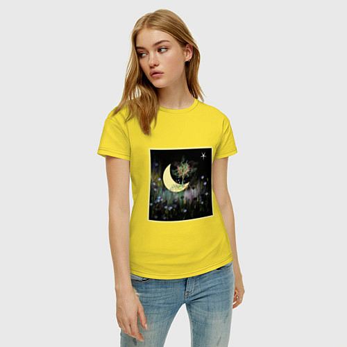 Женская футболка Crescent moon at the rest / Желтый – фото 3
