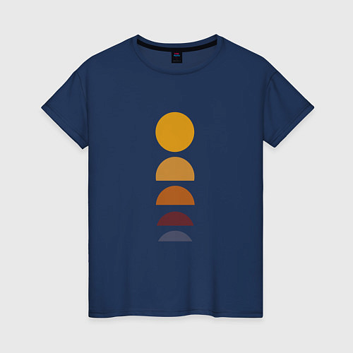Женская футболка Закат солнца / Тёмно-синий – фото 1