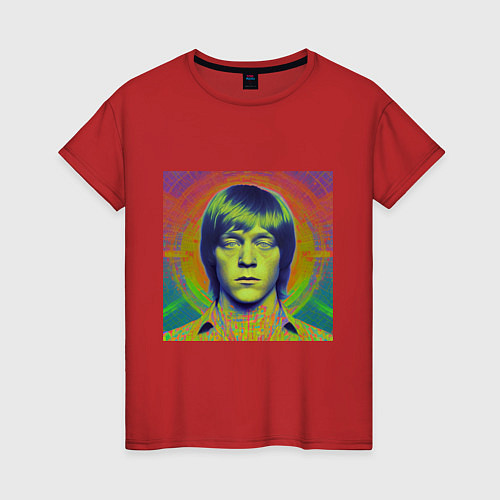 Женская футболка Brian Jones Digital Glitch Art / Красный – фото 1