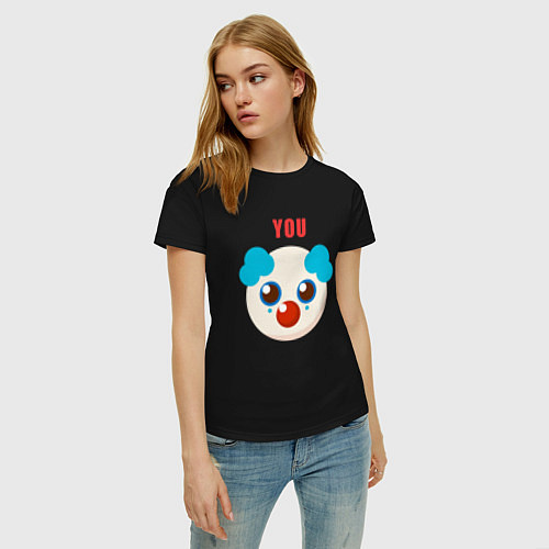 Женская футболка You clown / Черный – фото 3