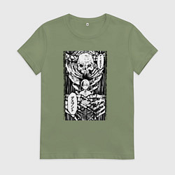 Футболка хлопковая женская Смертельная игра мёртвой горы, цвет: авокадо
