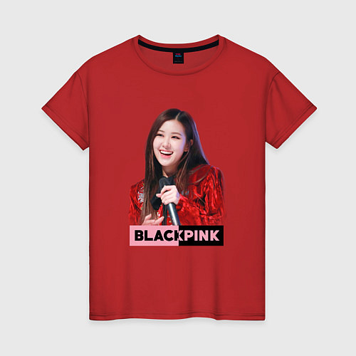 Женская футболка Rose Blackpink / Красный – фото 1