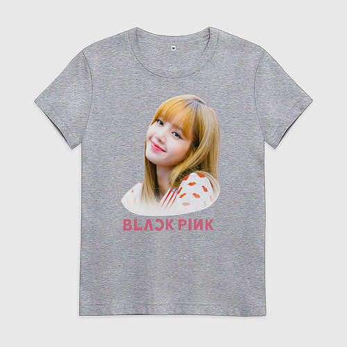 Женская футболка Lisa Blackpink / Меланж – фото 1