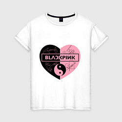 Женская футболка Blackpink сердце