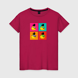 Женская футболка Chicken Gun: цветные квадраты