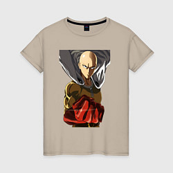 Женская футболка Saitama fist