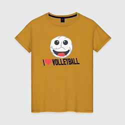 Женская футболка Волейбольный смайл