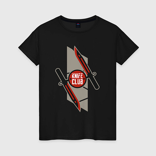 Женская футболка CS knife club / Черный – фото 1