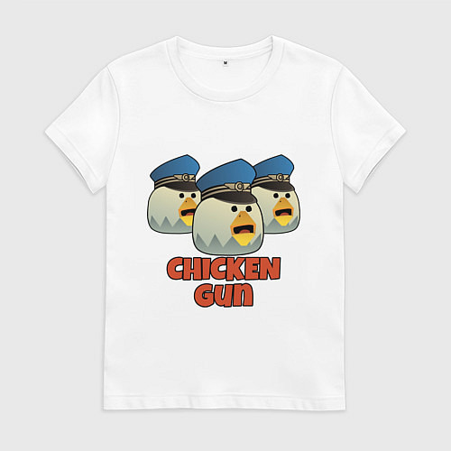 Женская футболка Chicken Gun команда синие / Белый – фото 1