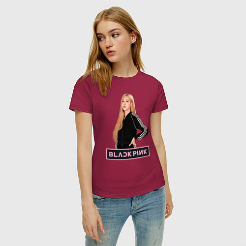 Женская футболка Блэкпинк Роза / Маджента – фото 3