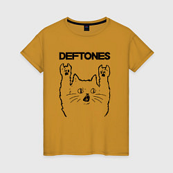 Женская футболка Deftones - rock cat