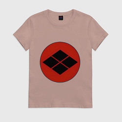 Футболка хлопковая женская Клан Такэда Total War: Shogun 2, цвет: пыльно-розовый