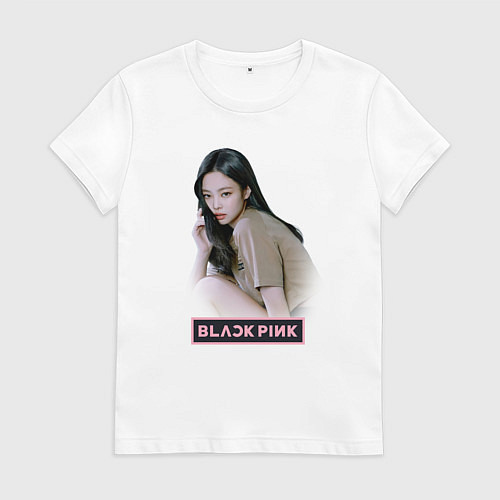 Женская футболка Jennie Blackpink / Белый – фото 1