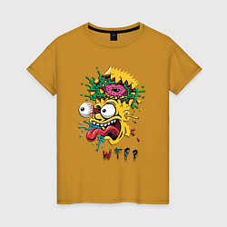 Женская футболка Барт Симпсон WTF