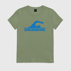 Женская футболка Swimming sport
