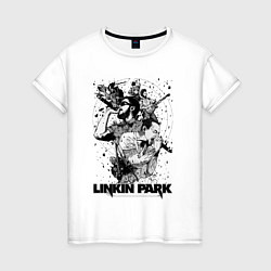 Футболка хлопковая женская Linkin Park all, цвет: белый