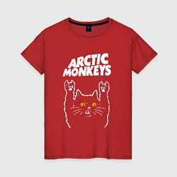 Женская футболка Arctic Monkeys rock cat