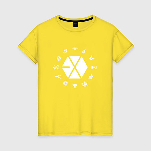 Женская футболка Logo EXO / Желтый – фото 1