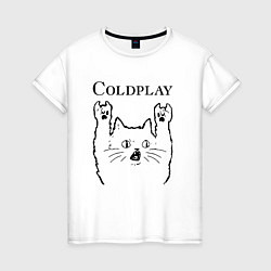 Женская футболка Coldplay - rock cat