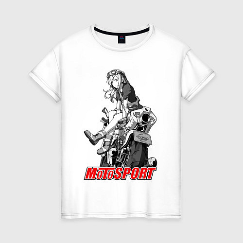 Женская футболка Moto girl / Белый – фото 1